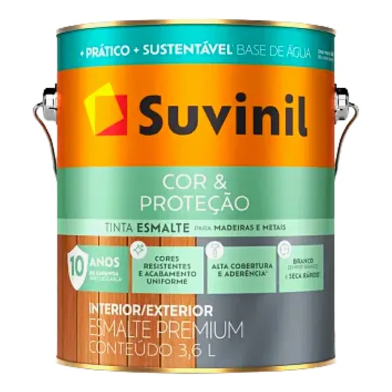 Esmalte Base De Água Tabaco Brilhante 3,6 Litros Suvinil
