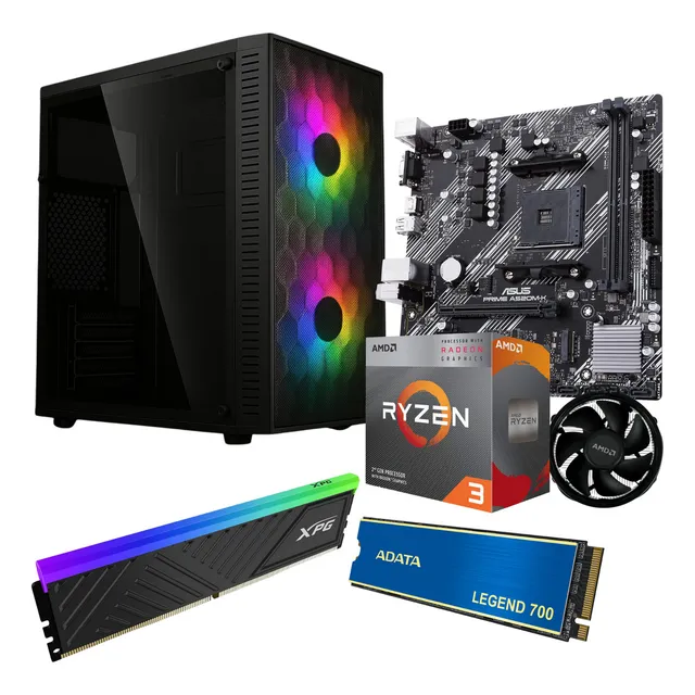 Computadora Ryzen 3200g 8gb Ram 240gb M.2 Wifi Hdmi Usb 3.2 8 Gb 256 Gb Radeon Vega 8