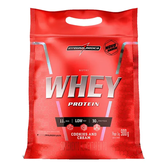 Nutri Whey Protein Pouch Cookies 900g Integralmédica
