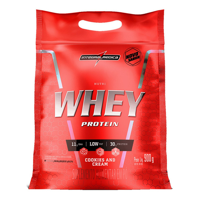 Nutri Whey Protein Pouch Cookies 900g Integralmédica Nutri Whey Protein Pouch Cookies 900g Integralmédica