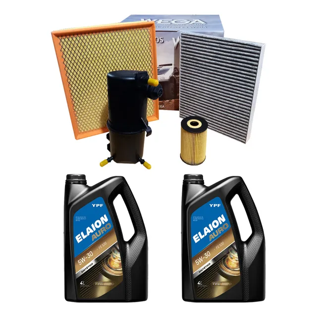 Kit 4 Filtros Y Aceite Ypf Elaion 5w30 Vw Amarok Con Sensor