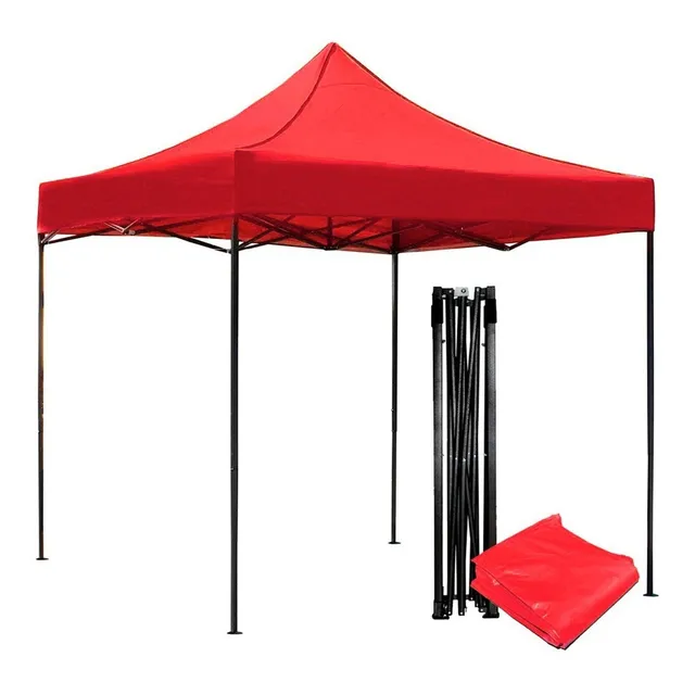 Carpa Toldo 2x2 Plegable Lona Impermeable Jardin Casa 2 X 2 Color Rojo