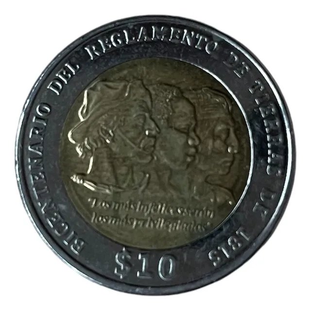 Moneda De 10 Pesos 3 Caras Bicentenario