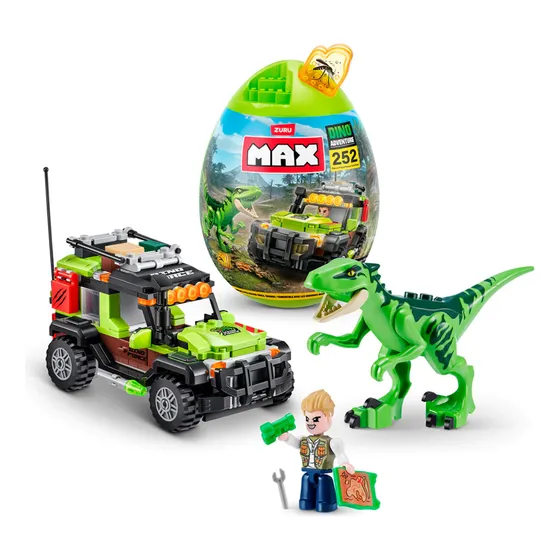 Capsula Huevo Max Dino Aventura 252 Piezas Para Armar