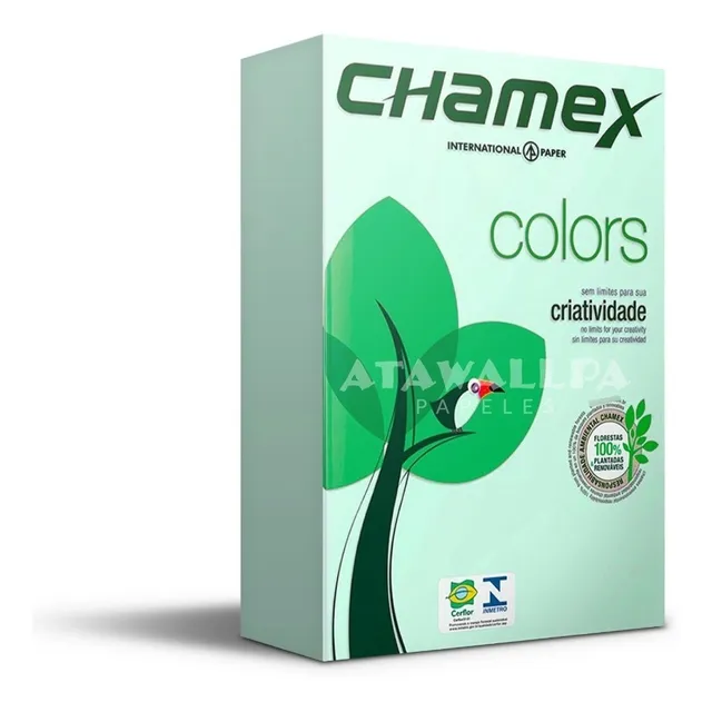 Resma A4 75 Grs Chamex Verde