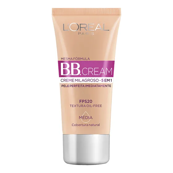 Base De Maquiagem Em Creme FPS20 30mL Cor Média L'Oréal Paris