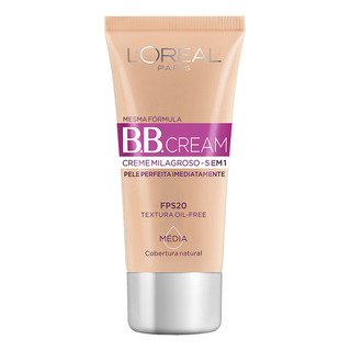 Base De Maquiagem Em Creme Fps20 30ml Cor Média L'oréal Paris Base De Maquiagem Em Creme Fps20 30ml Cor Média L'oréal Paris