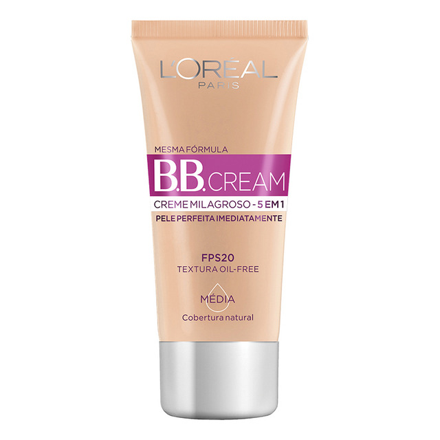 Base De Maquiagem Em Creme Fps20 30ml Cor Média L'oréal Paris Base De Maquiagem Em Creme Fps20 30ml Cor Média L'oréal Paris
