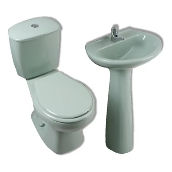 Vit Wc Sanitario Distincion + Lavamanos Pedestal Colores
