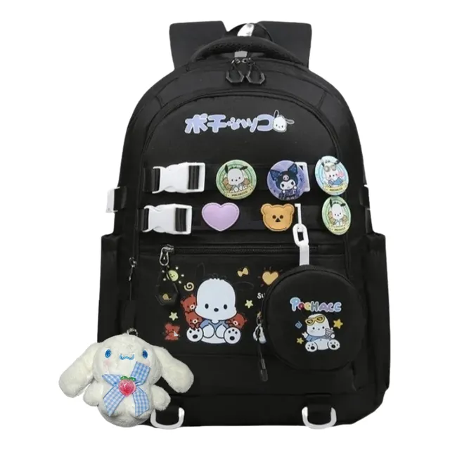 Morral Sanrio 4 Pegatinas Monedero Y Peluche - Resistente