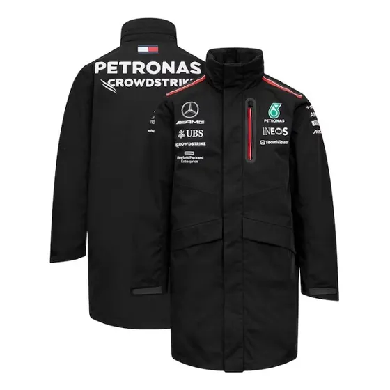 Nova Jaqueta De Chuva Oficial Mercedes Petronas F1 Team 2023