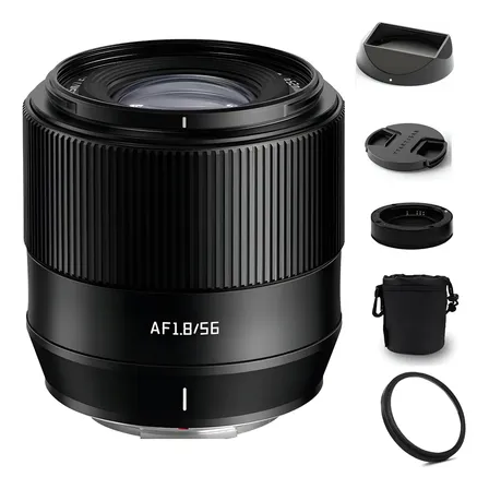Lente Preta Autofoco Ttartisan 56mm F1.8 P/câmera Fuji X-mou Fujifilm X Preto