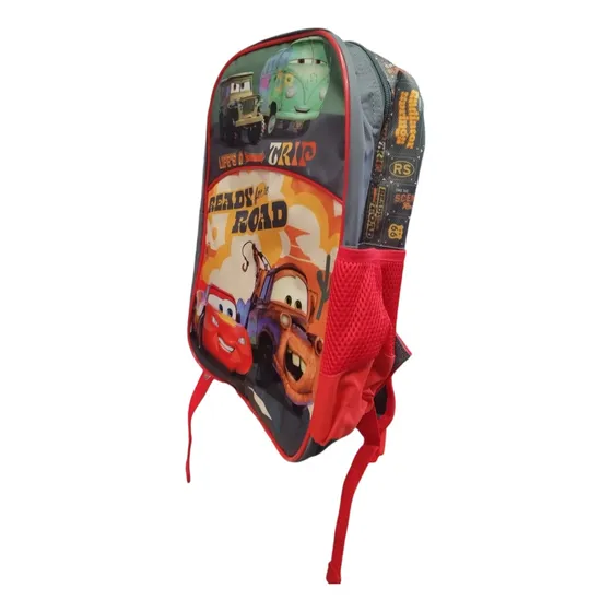 Mochila Infantil Cars Tafeta 35x26x10 Escolar Auto Disney