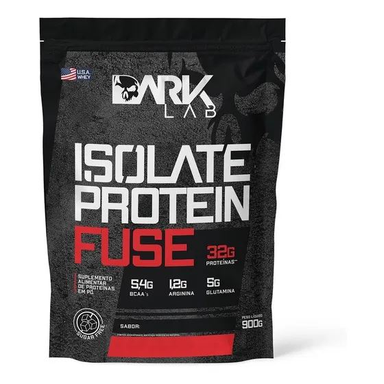 Suplemento de proteína en polvo Dark Lab Isolate Protein Fuse con sabor a vainilla en bolsita de 900 g