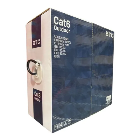 Cable Utp Cat6 Para Exteriores Negro Caja De 305 Metros Stc
