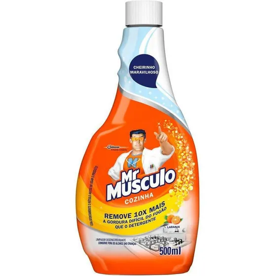Refil Desengordurante Mr Músculo Laranja 500ml