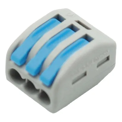 Pack X 10 Bornera Conexión Rápida 3 Polos 0.75mm A 4mm Tbcin