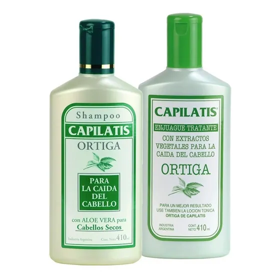 Anticaída Capilatis Ortiga Shampoo Enjuague Cabello Seco