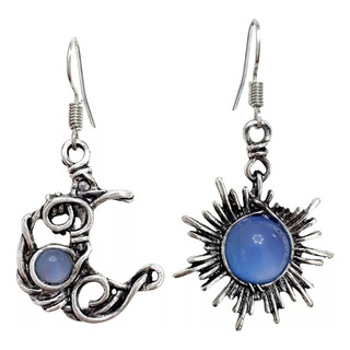 Pendientes Colgantes En Forma De Luna De Sol Para Mujer Pendientes Colgantes En Forma De Luna De Sol Para Mujer