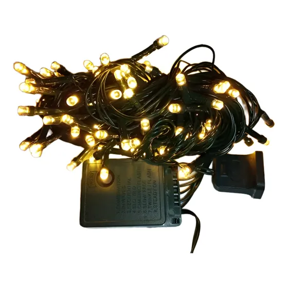 Extensión Lineal Led Calida X200 Luces Cable Verde Paq. X3