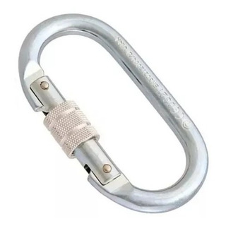 Mosquetão De Aço Oval - 25kn Trava De Rosca Mosquetão De Aço Oval - 25kn Trava De Rosca