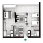 2 dormitorios  |  2 baños