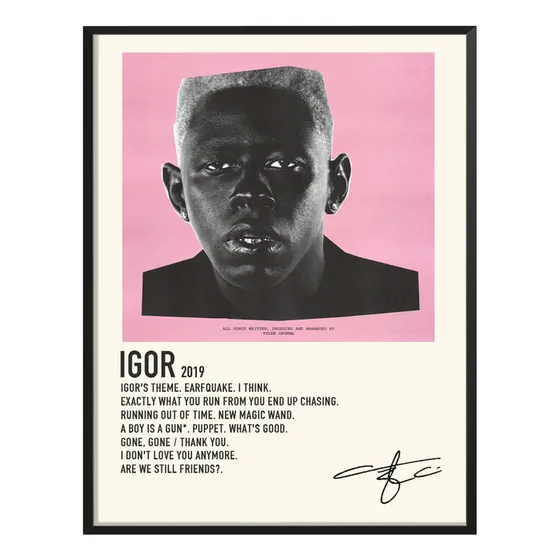 Cuadro Tyler The Creator Album Music Tracklist Igor