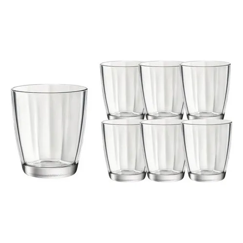 Set X 6 Vasos Vidrio Agua Jugo Flint 305 Cc Pulsar Bormioli