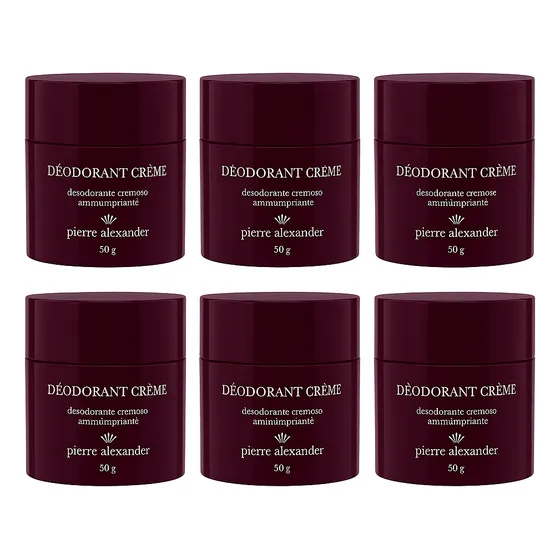 6 Desodorante Creme Pierre Alexander 50g Original Promoção
