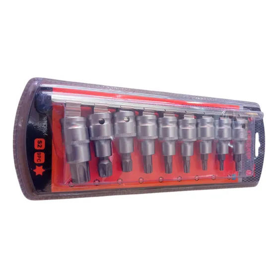 Juego De Dados Puntas Torx Cuadrante 1/2 T20 Al T70