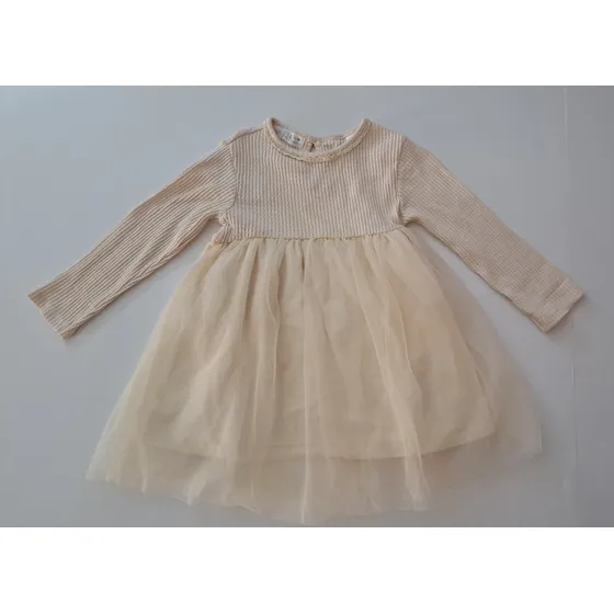 Vestido Niña Zara 2 A 3 Años Beige