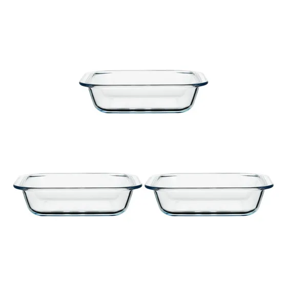 3 Sartene Rectangular Para Carne Bandeja Cuadrada Asar Hogar