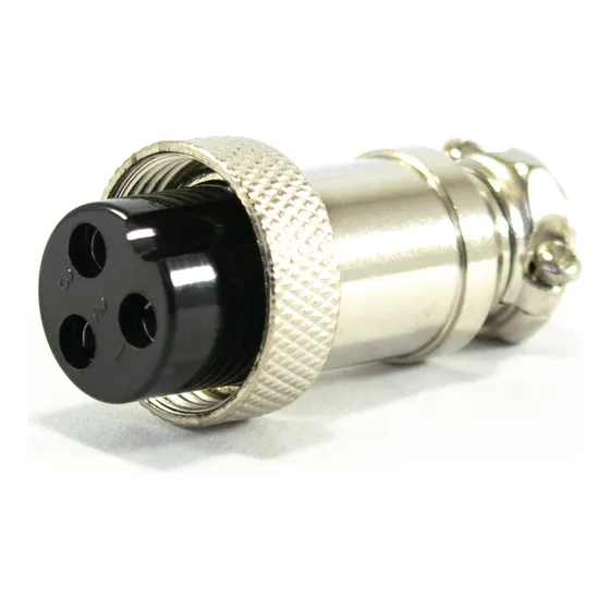 4 Fichas Conector Hembra Microfono 3 Pines Cable Rosca Din