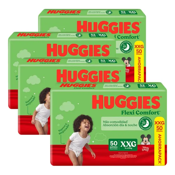 4 Huggies Verde Flexi Comfort Pack Ahorro Todos Los Talles