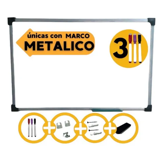 Materia Pizarra Magnetica 140x100cm Blanca + accesorios