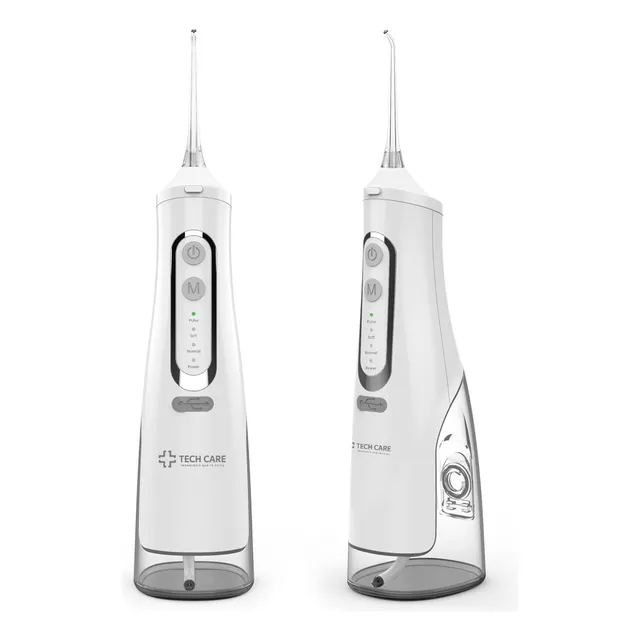 Irrigador Bucal Portátil Tech Care + 4 Modos + 4 Boquillas