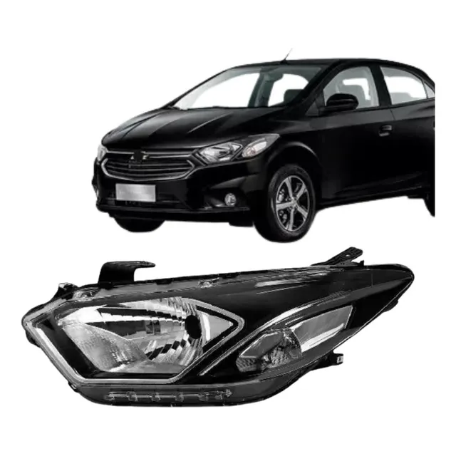 Farol Gm Onix 2017 A 2019 Led Cromado Esquerdo