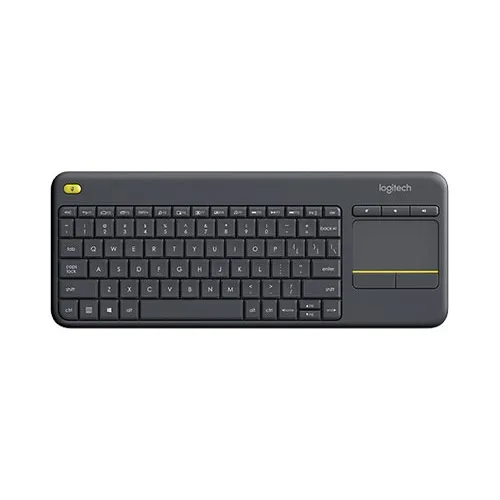 Teclado Inalámbrico Con Touchpad K400 Plus Logitech Color del teclado Negro Idioma Español