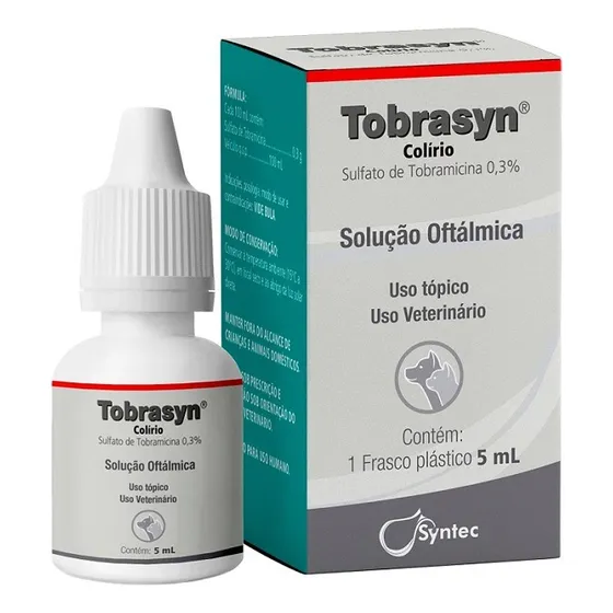 Colírio Tobrasyn Para Cães E Gatos 5ml - Syntec