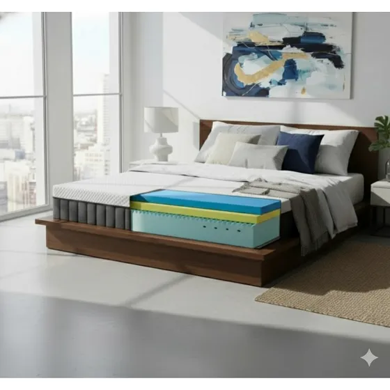 Colchón Nube Individual Memory Foam Tecno Alemana Premium Blanco