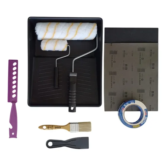 Kit Nº 2- Rodillos + Pincel + Bandeja + Espátula + Lijas 