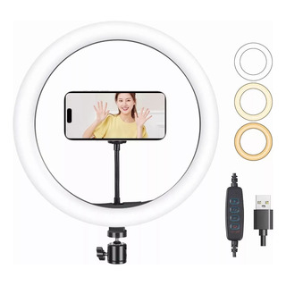 Aro De Luz Led 12 Pulgadas Pro Con Soporte Para Celular Aro De Luz Led 12 Pulgadas Pro Con Soporte Para Celular