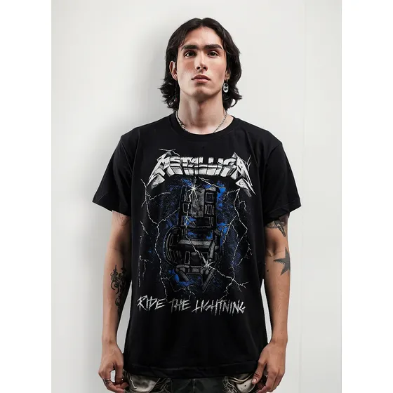 Camiseta Metallica  Ride The Lightning Rock Activity