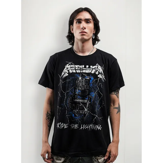 Camiseta Metallica  Ride The Lightning Rock Activity