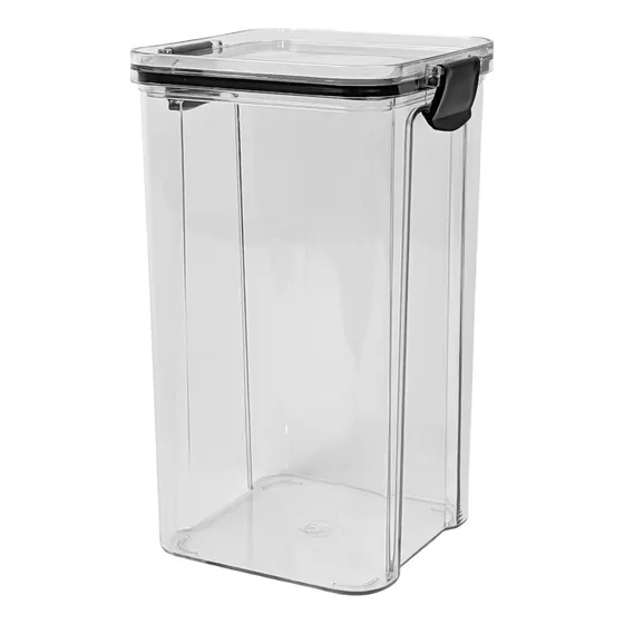 Táper Hermético Ravena 1300ml - Tarro Organizador Resistente, Encastrable Y Apilable - Recipiente Para Cocina - Alto 18.8cm