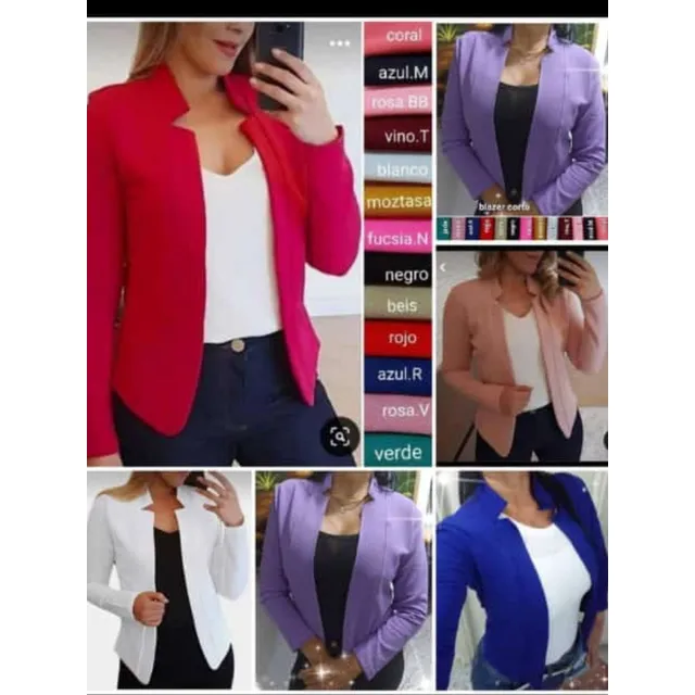 Blazer Bleiser Chaquetas Tela Galleta S M L
