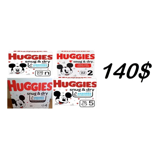 Pañales Bebe Huggies Snug & Dry Bulto 12 Horas Protección 