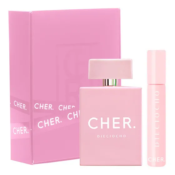 Set Perfume Mujer Cher Dieciocho 100 Ml Edp + Talla 20 Ml