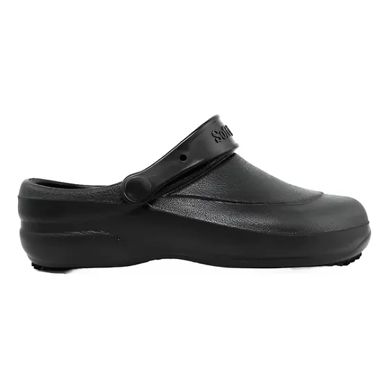 Tamanco Tipo Babuche Crocs Bb60 Preto Com Solado Antiderrapa