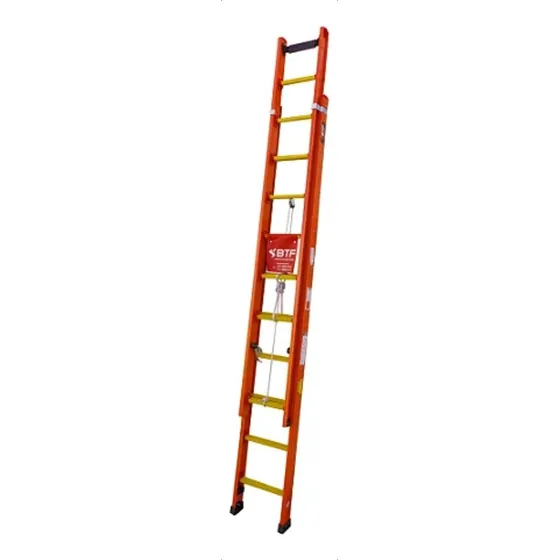Escalera Profesional Colisa Fibra Vidrio Extensible 19 Esc Color Amarillo